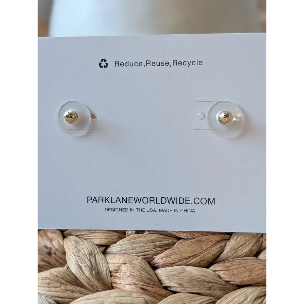 Park Lane Whimsy Pierced Earrings Gold Tone Crystal Accents NWT